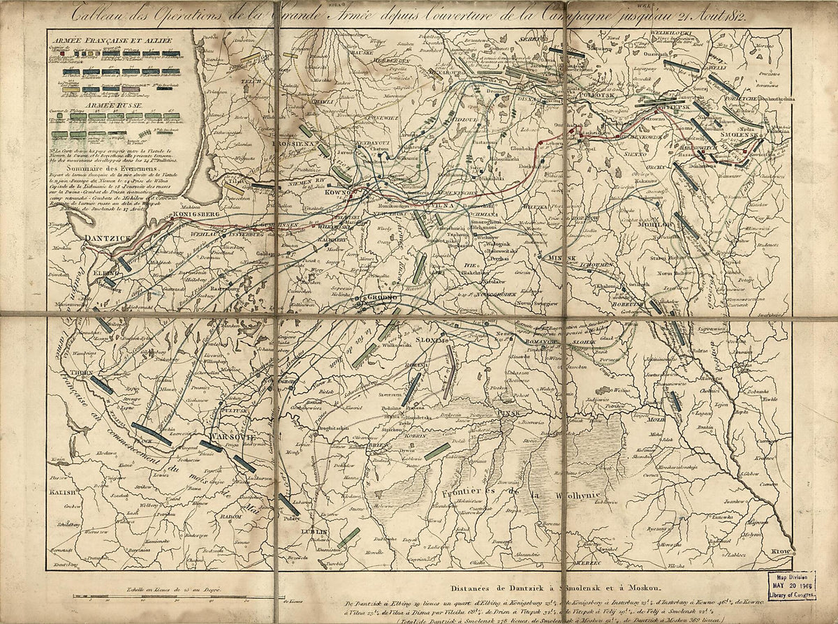 Tableau Des Opérations De La Grande Armée Depuis L&