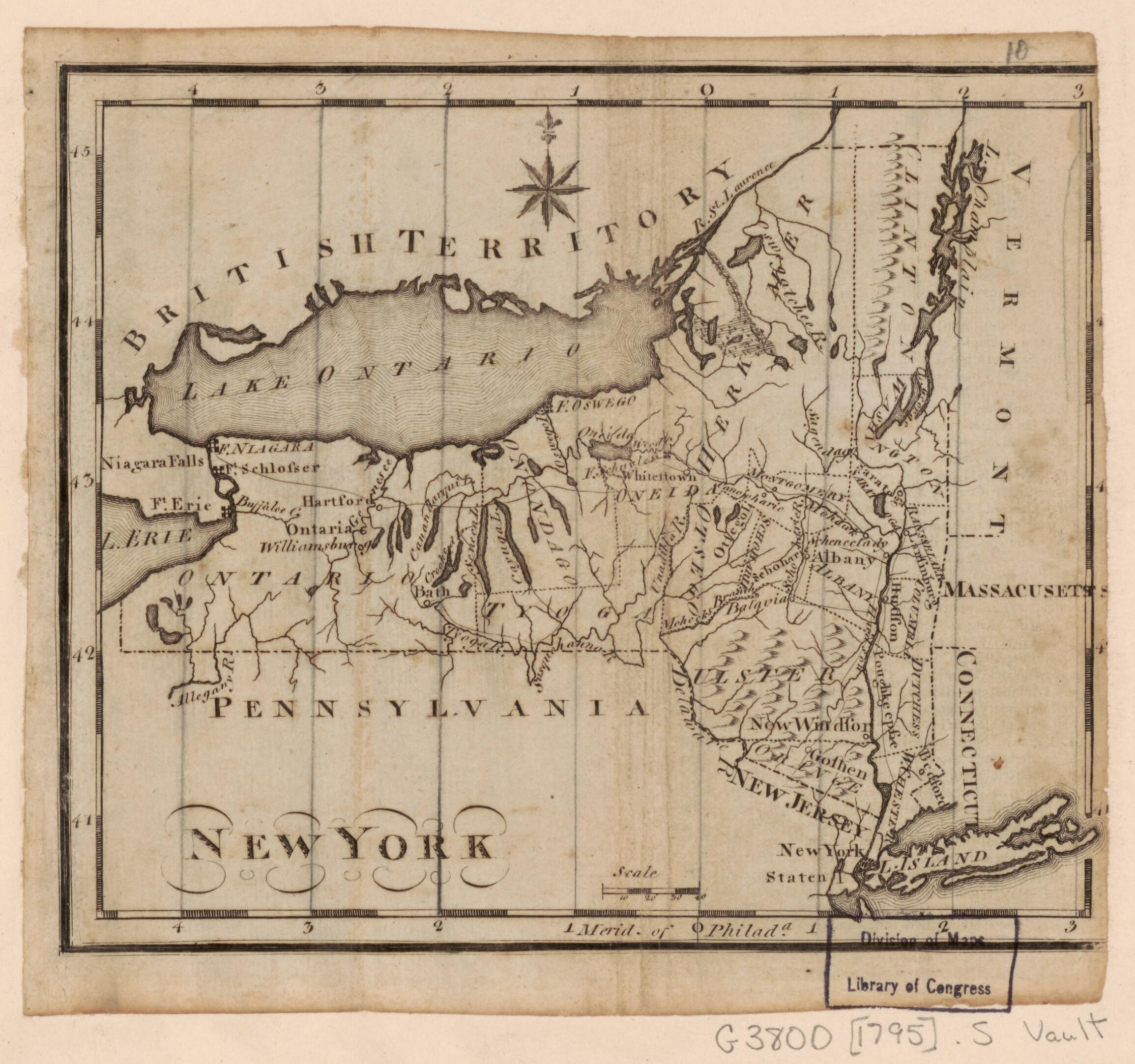 This old map of New York from 1795 was created by Joseph Scott in 1795