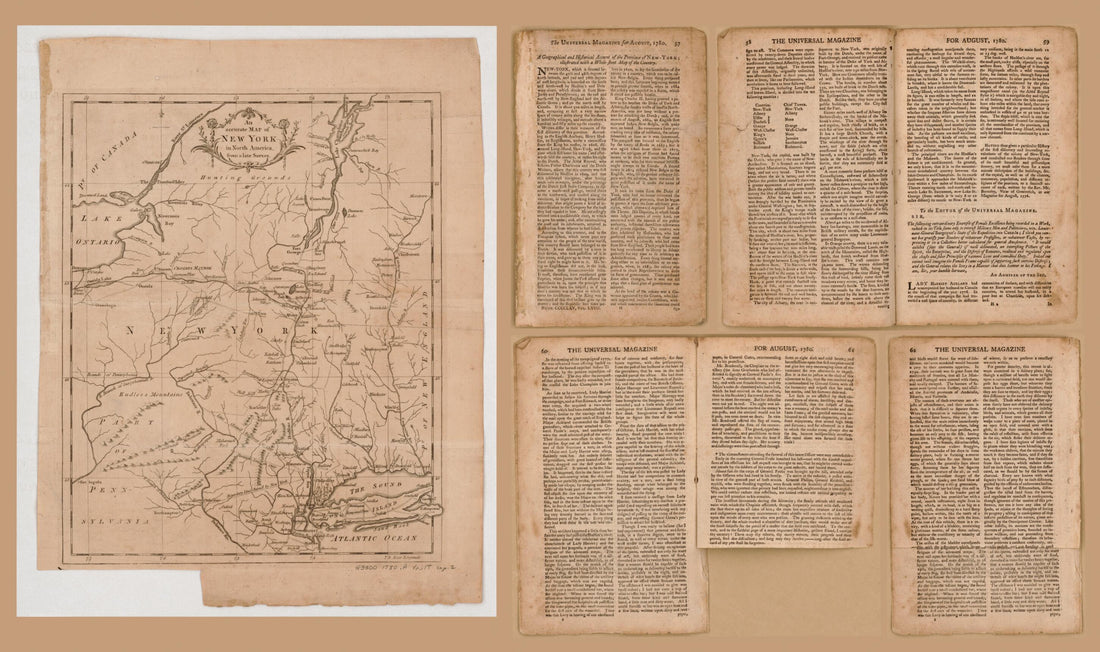 This old map of An Accurate Map of New York In North America from a Late Survey from 1780 was created by  in 1780