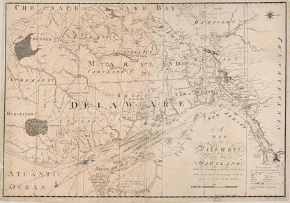 A Map of the State of Delaware and the Eastern Shore of Maryland : With the Soundings of the Bay of Delaware 1801 by Relic Map Company