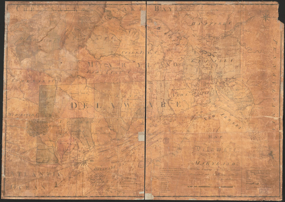A Map of the State of Delaware and the Eastern Shore of Maryland : With the Soundings of the Bay of Delaware 1801 by Relic Map Company