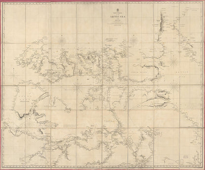 This old map of Discoveries In the Arctic Sea Up to MDCCCLIV from 1854 was created by  Great Britain. Hydrographic Office in 1854