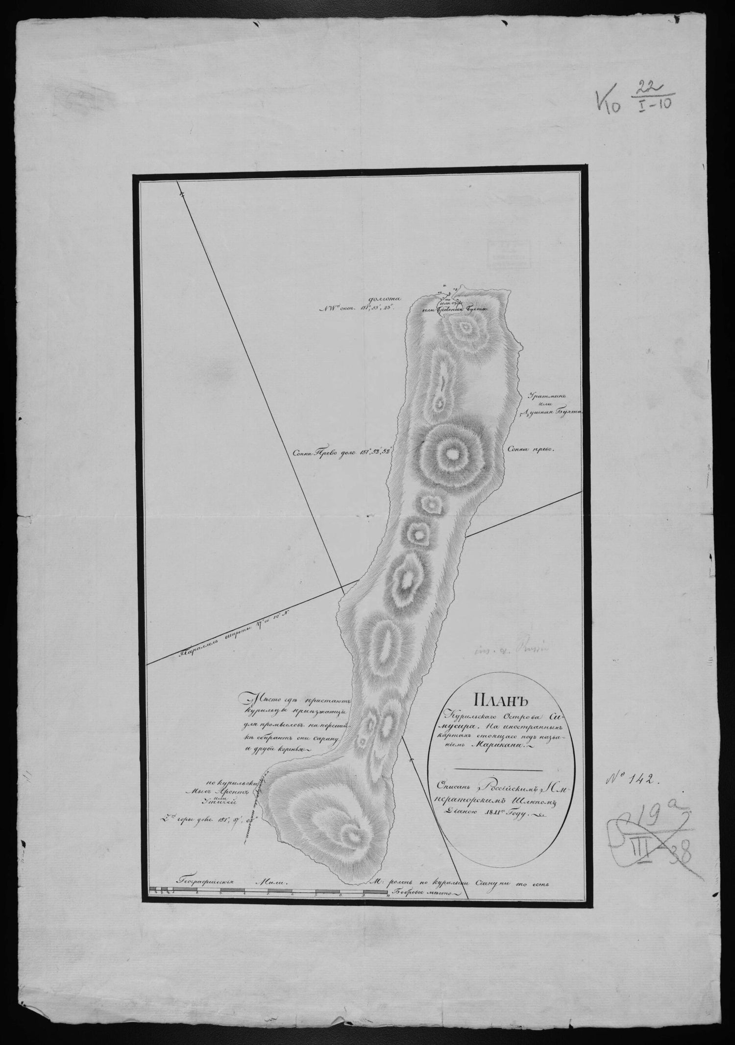 This old map of Plany Kuril&