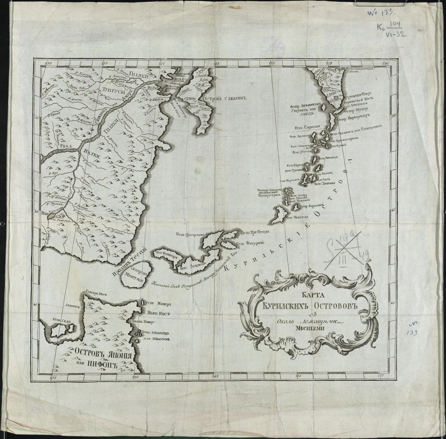 This old map of Karta Kuril&