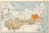 Kartogramma Rasprostraneniia Posevov Iachmenia V Aziatskoi Rossii 1914 by Relic Map Company