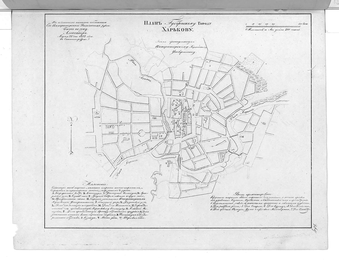 This old map of Plan Gubernskomu Gorodu Khar&