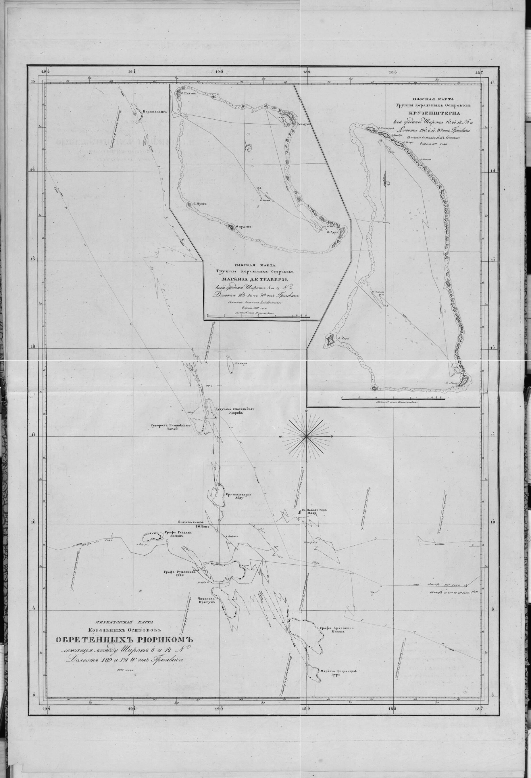 This old map of Merkatorskai︠a︡ Karta Koral&