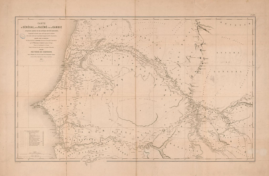 Carte Du Sénégal, De La Falémé Et De La Gambie, Jusqu&