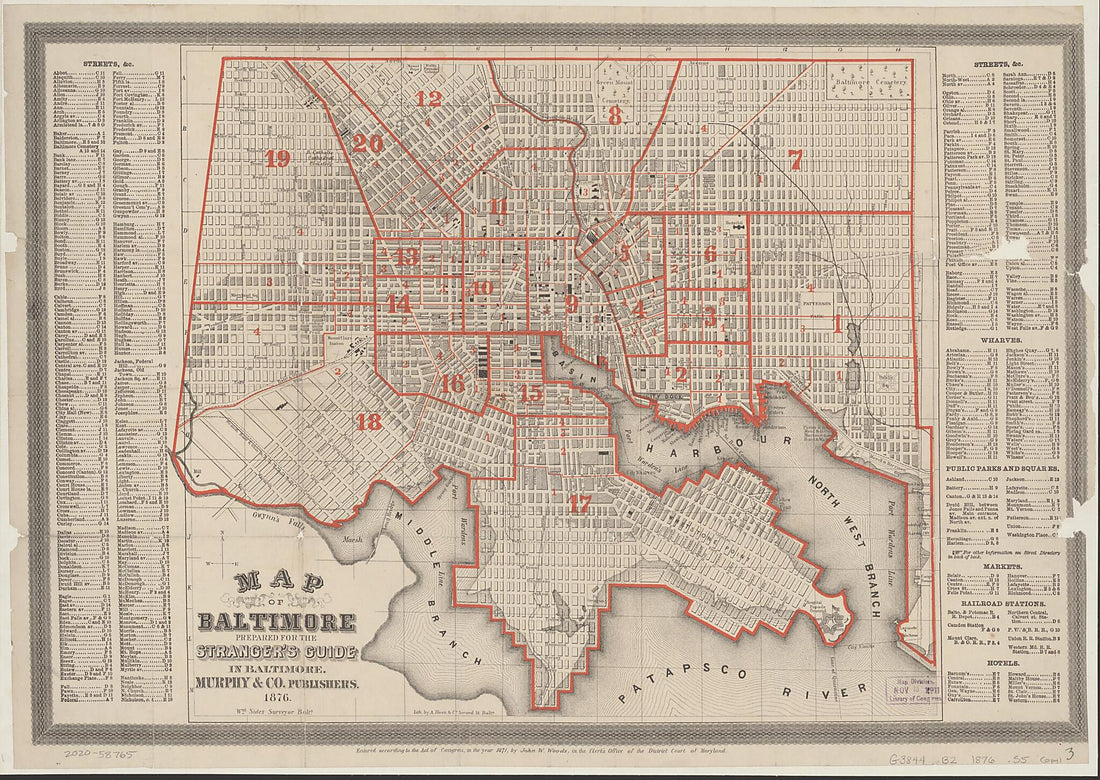 This old map of Map of Baltimore Prepared for the Stranger&