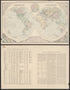 New Map of the World In Hemispheres : With Comparative Views of the Heights of the Principal Mountains and Lengths of the Principal Rivers On the Globe 1879 by Relic Map Company