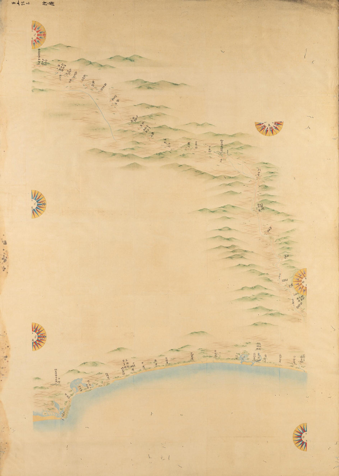 This old map of Maps of the Japanese Coastal Areas (Ino Maps) from 1873 was created by Tadataka Inō in 1873