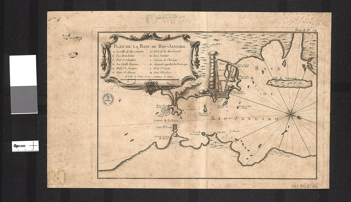 Map of the Bay of Rio De Janeiro. (Plan De La Baye De Rio De Janeiro) 1764 by Relic Map Company