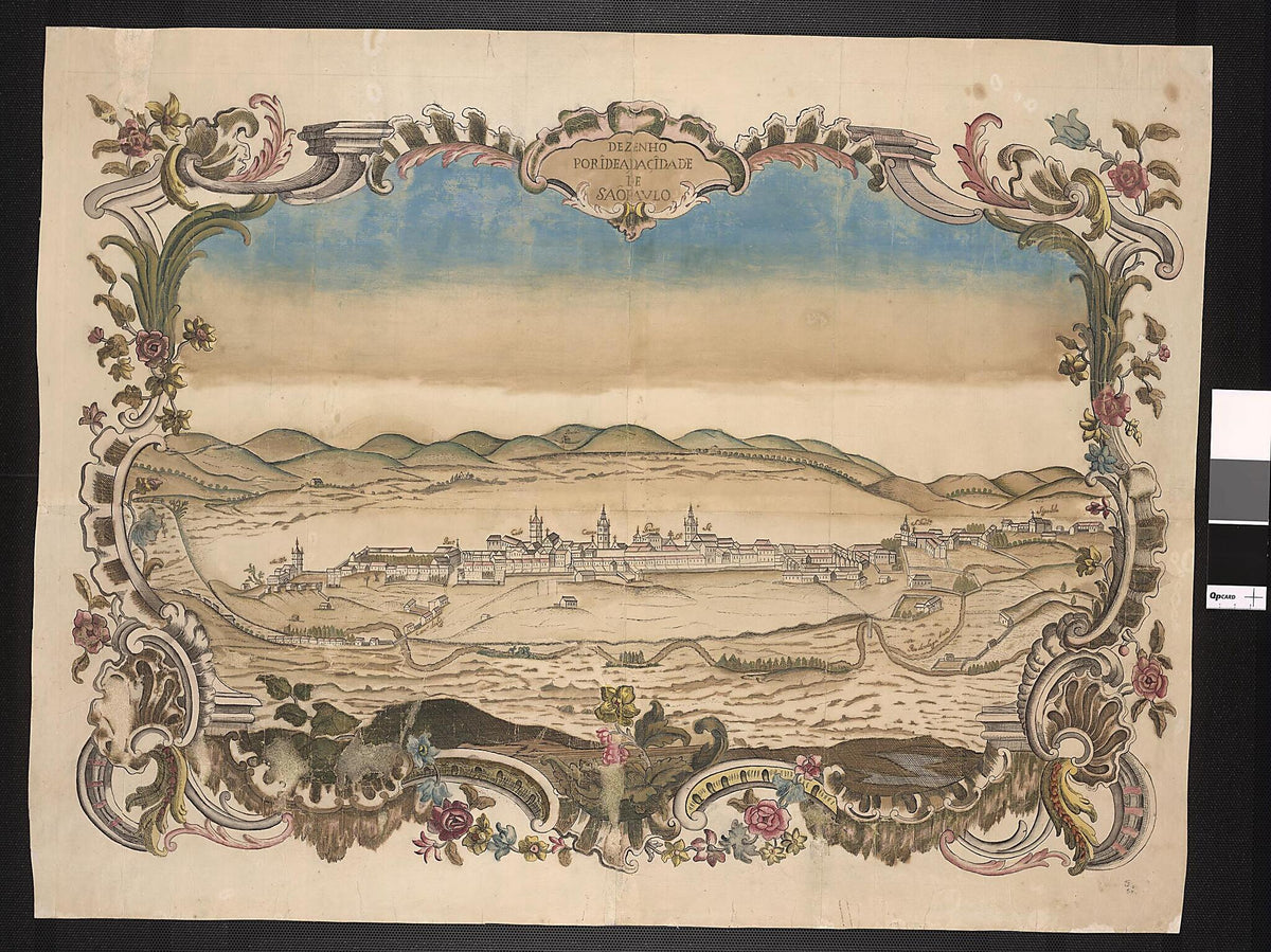 Design of the City of São Paulo. (Dezenho Por Idea Da Cidade De São Paulo) 1700 by Relic Map Company