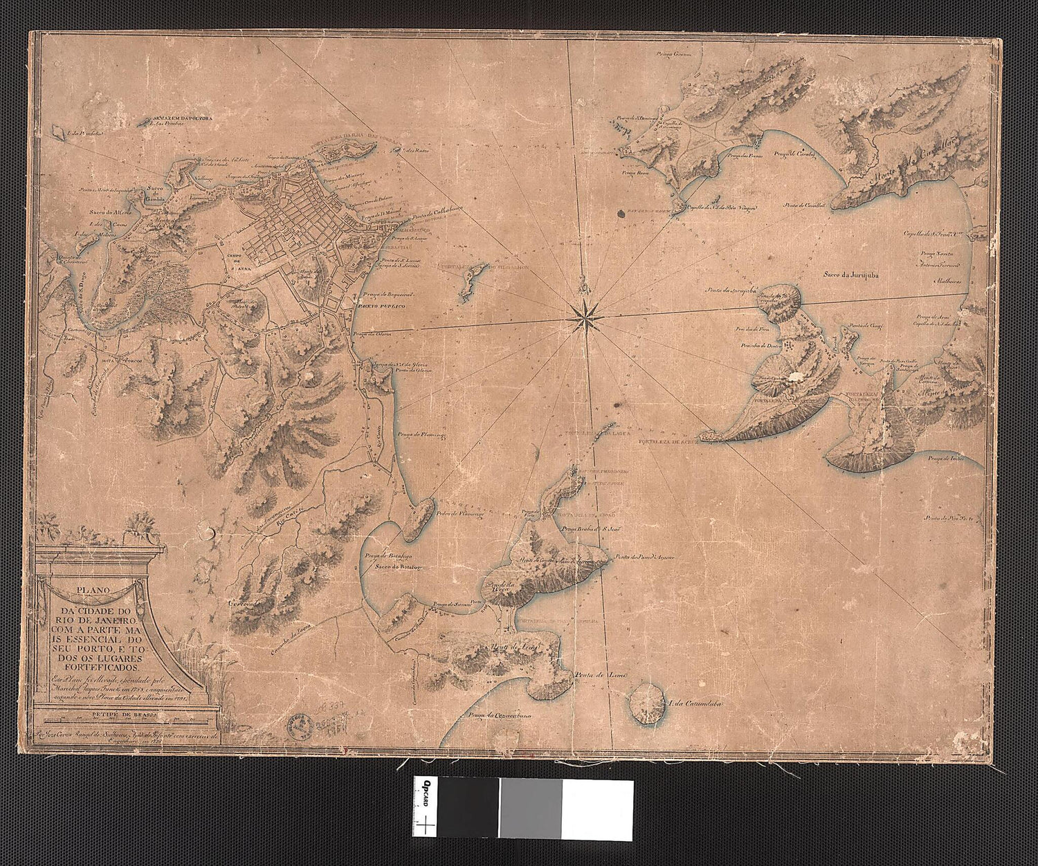 This old map of Map of the City of Rio De Janeiro, With the Essential Part of the Port and All Fortified Places. (Plano Da Cidade Do Rio De Janeiro, Com a Parte Mais Essencial Do Seu Porto E Todos Os Lugares Forteficados) from 1796 was created by José C