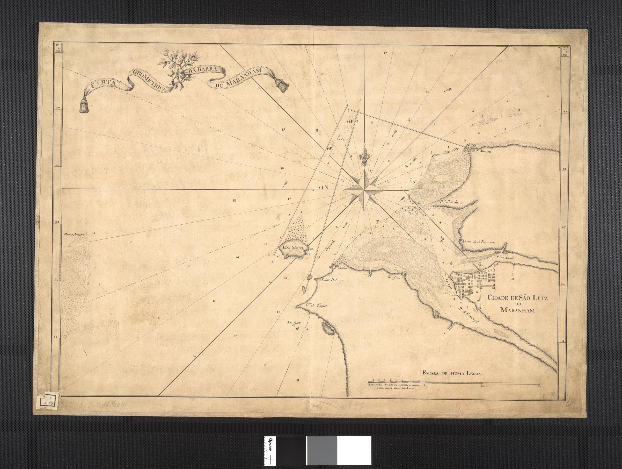 This old map of Map of Maranhão, City of São Luis Do Maranhão. (Carta Geométrica Da Barra Do Maranhão, Cidade De São Luiz Do Maranhão) from 1800 was created by  in 1800