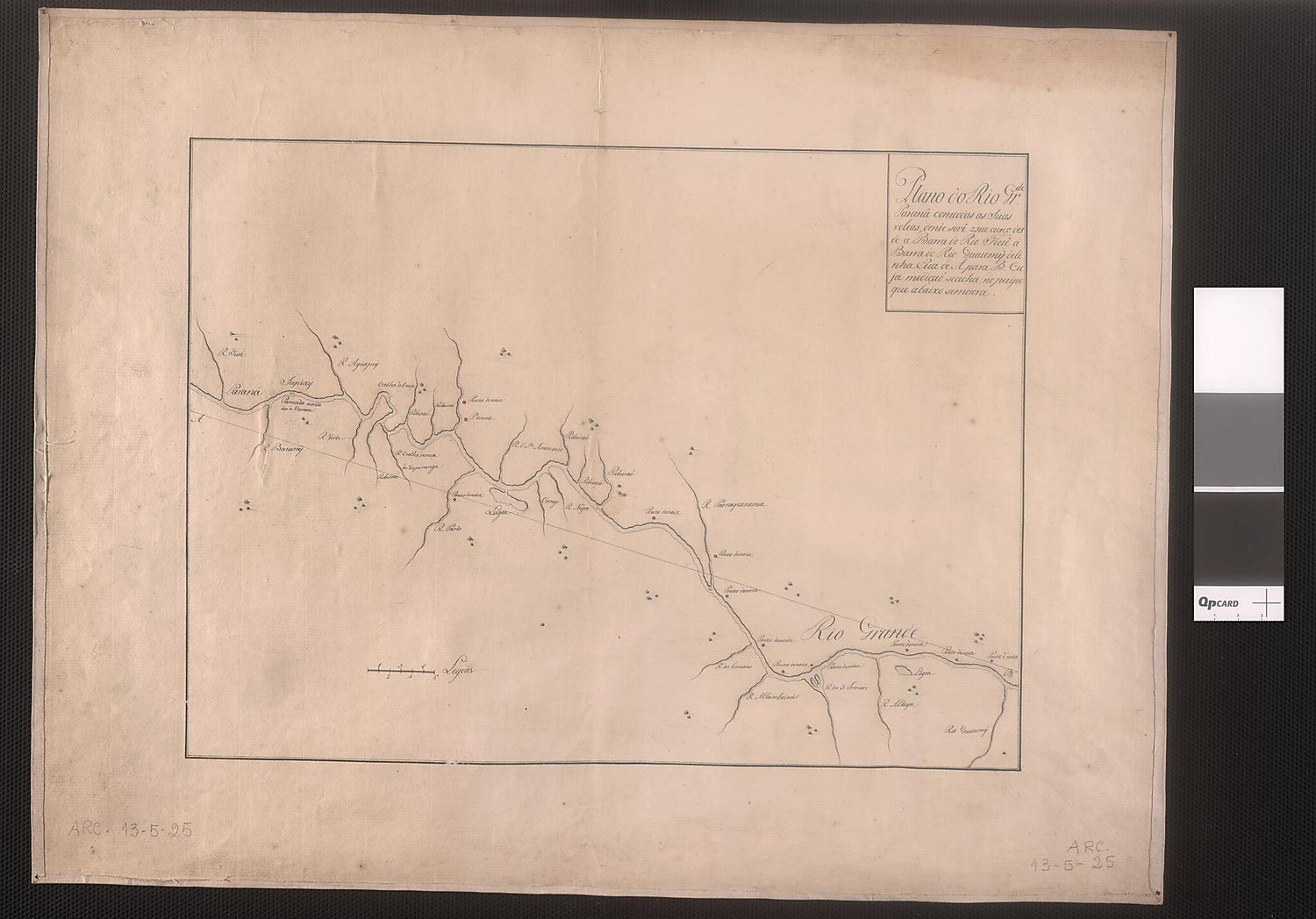 This old map of Map of the Rio Grande of Parana With All Its Turns. (Plano Do Rio Gr. De Paranâ Com Todas As Suas Voltas) from 1700 was created by  in 1700