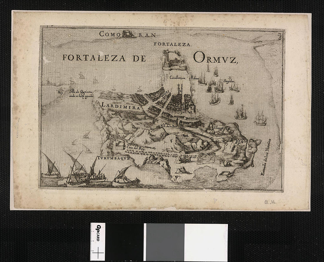 This old map of Fortress of Ormuz: Plans of Plazas and Forts of Portuguese Possessions In Asia and Africa. (Fortaleza De Ormuz) from 1600 was created by  in 1600