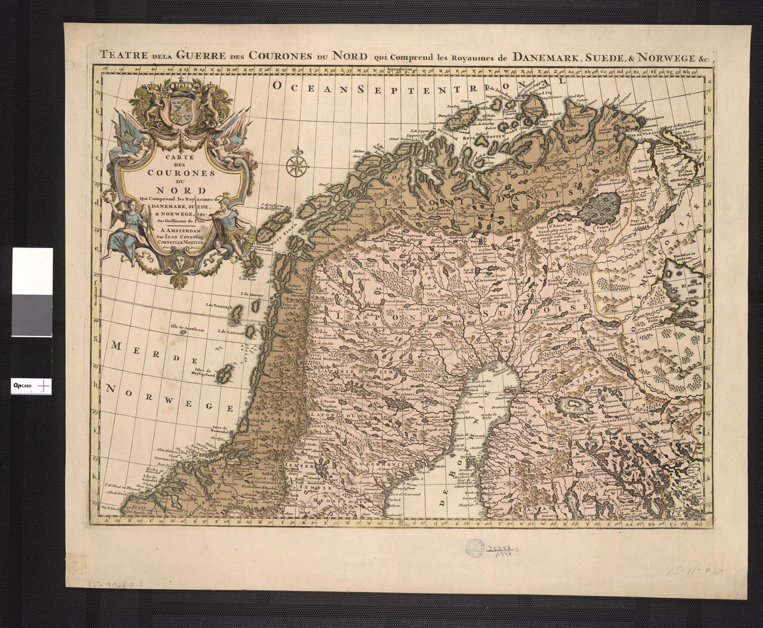 This old map of Map of the Northern Realms Including the Kingdoms of Denmark, Sweden, Norway. (Carte Des Courones Du Nord Qui Comprend Les Royaumes De Danemark, Suede, &amp; Norwege) from 1700 was created by Guillaume De L&