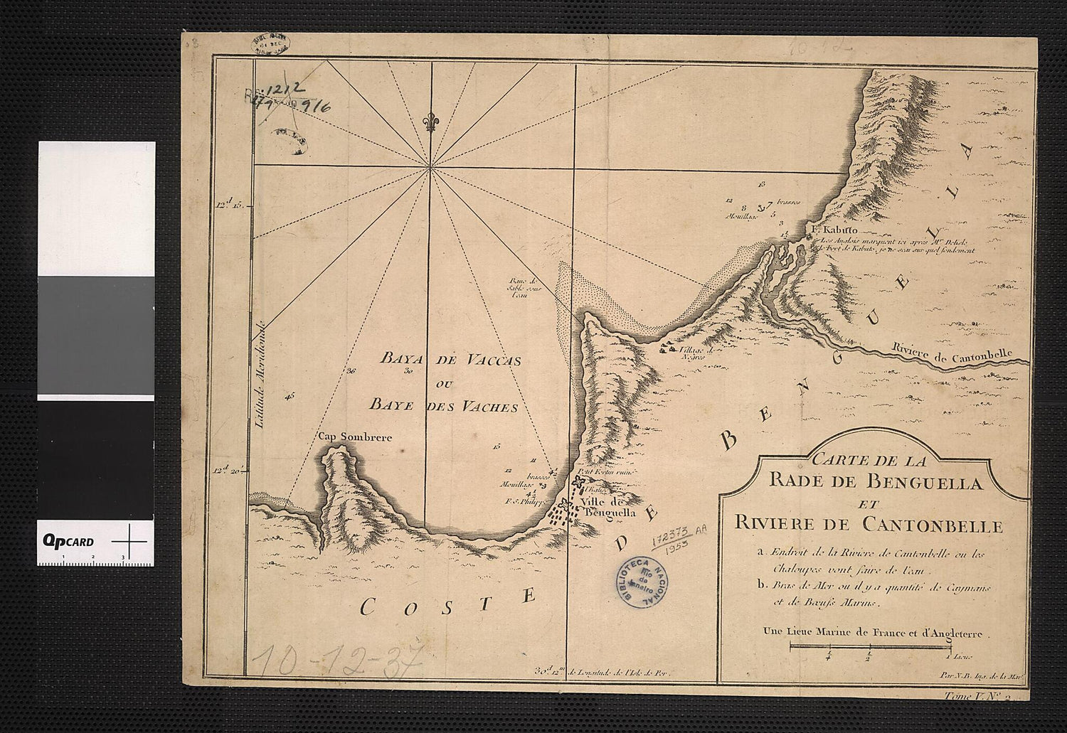 This old map of Map of the Bay of Benguela and the Cantonbelle River. (Carte De La Rade De Benguela Et Riviere De Cantonbelle) from 1700 was created by  Nicolas in 1700