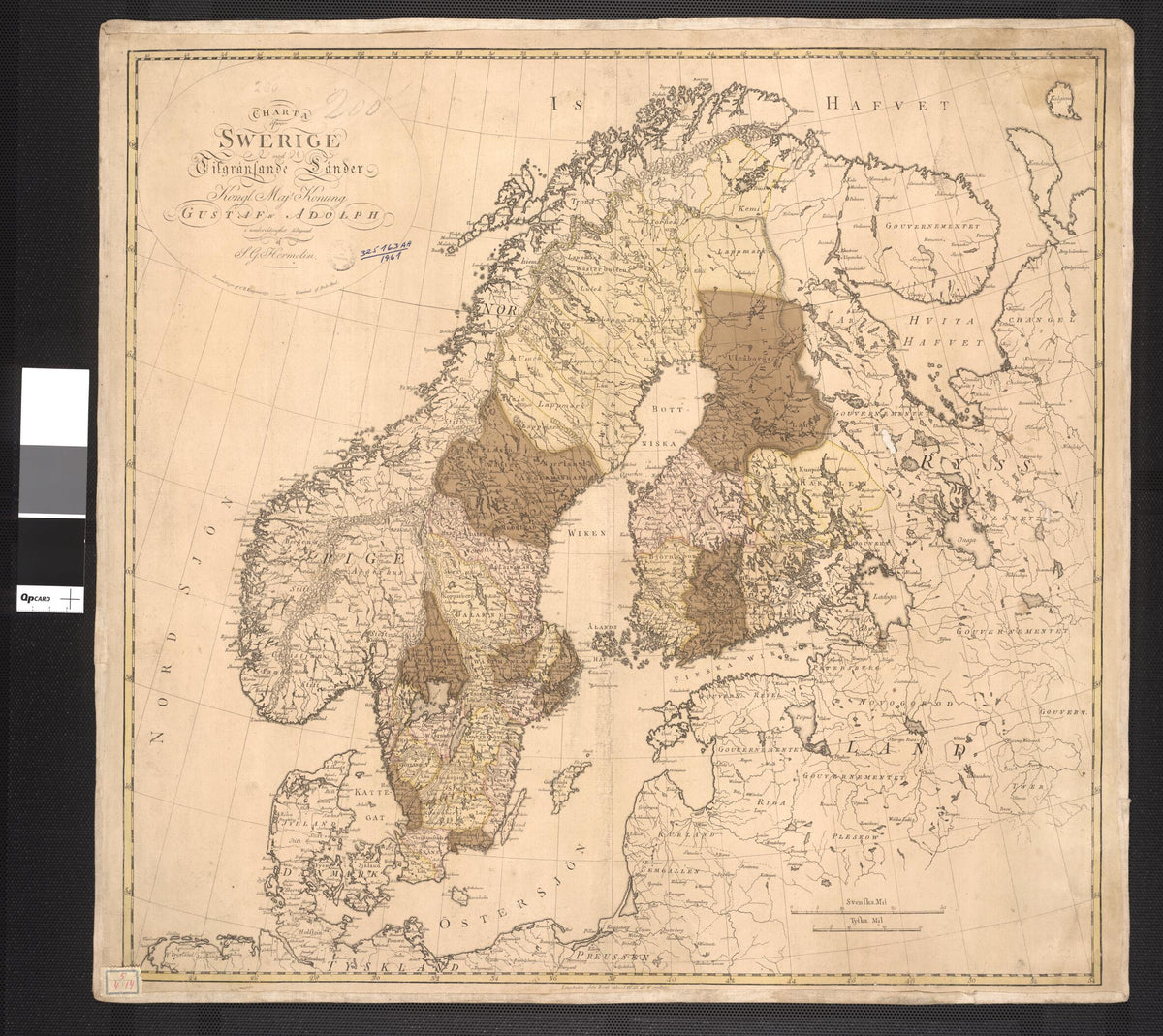 Map of Sweden. (Charta öfwer Swerige) 1797 by Relic Map Company