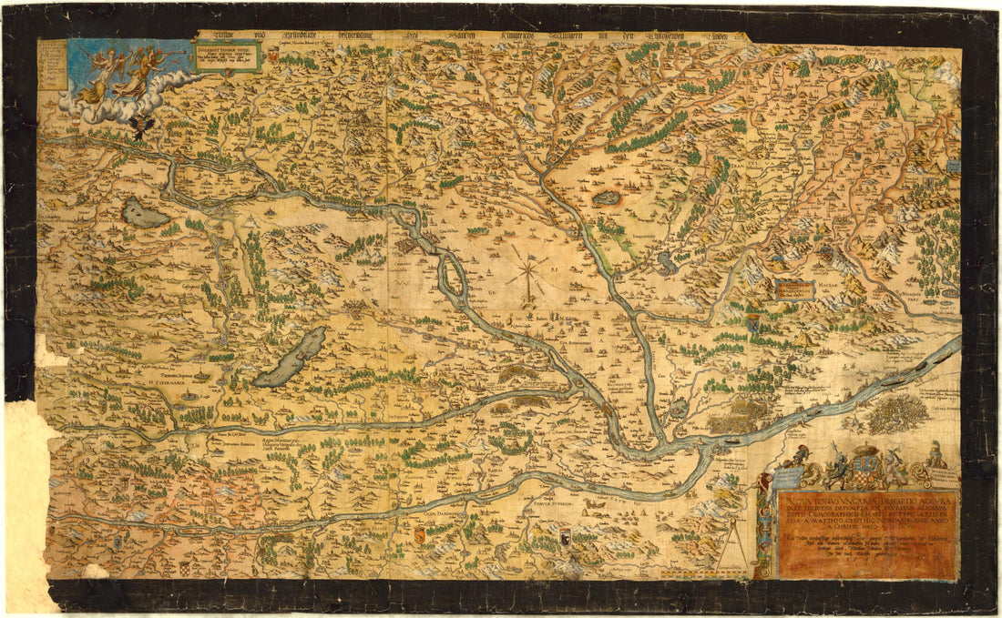 This old map of A New Depiction of the Whole of Hungary. (Nova Totius Ungariae) from 1567 was created by Matthias Zündt in 1567