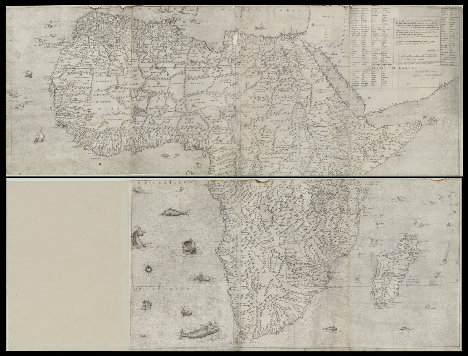The Drawing of the Modern Geography of the Whole Africa. (Il Disegno Della Geografia Moderna De Tutta La Parte Dell&