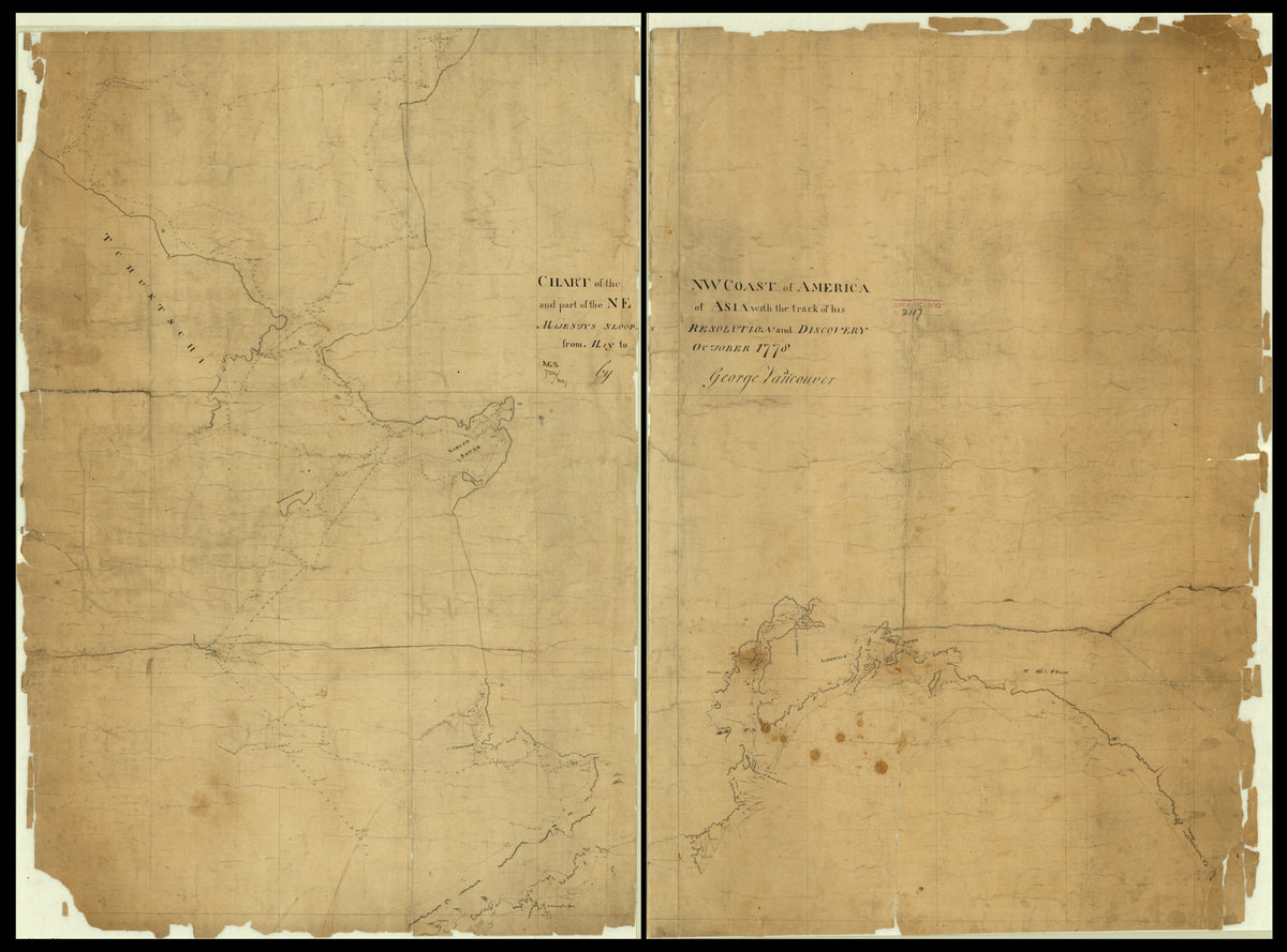Chart of the NW Coast of America and Part of the NE of Asia With the Track of His Majesty&