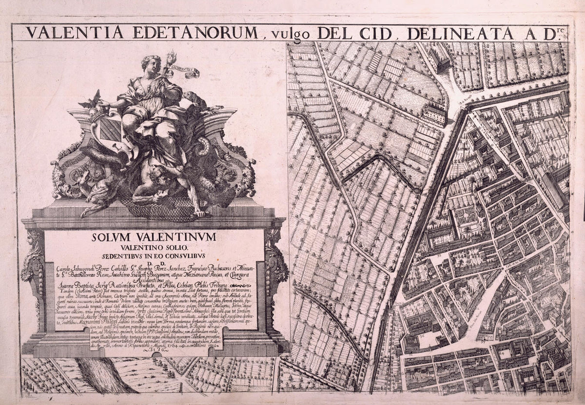Valentia Edetanorum, Plebs of Cid. (Valentia Edetanorum, Vulgo Del Cid) 1705 by Relic Map Company