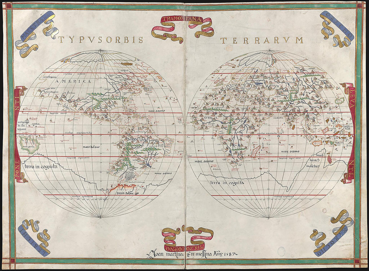 Atlas of Joan Martines. (Atlas De Joan Martines) 1587 by Relic Map Company