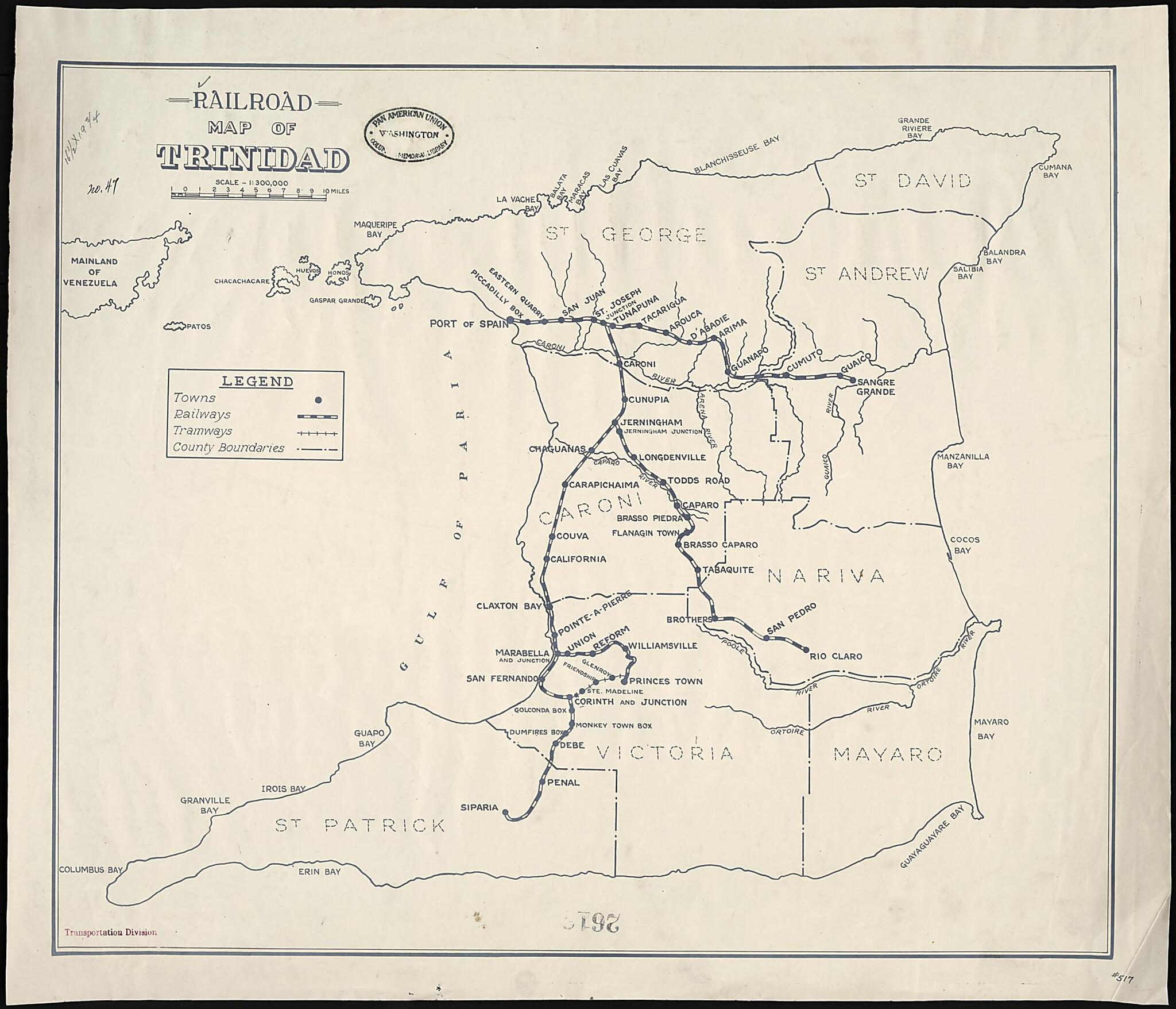 This old map of Railroad Map of Trinidad from 1925 was created by  Chamber of Commerce of the United States of America. Transportation and Communication Department in 1925