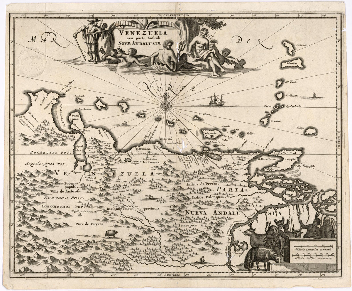 Venezuela With the Southern Part of New Andalusia. (Venezuela Cum Parte Australi Novae Andalusiae) 1612 by Relic Map Company