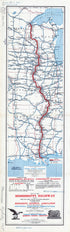 Map of the Mississippi Highway. (Map of the Mississippi Highway: Showing Every City, Town, Village and Hamlet Throughout Its Entire Length) 1915 by Relic Map Company
