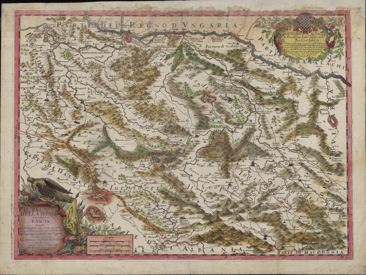 The Kingdom of Serbia, Otherwise Called Rascia. (Il Regno Della Servia Detta Alterimenti Rascia) 1689 by Relic Map Company