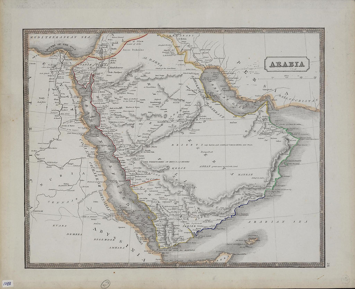 Arabia 1860 by Relic Map Company
