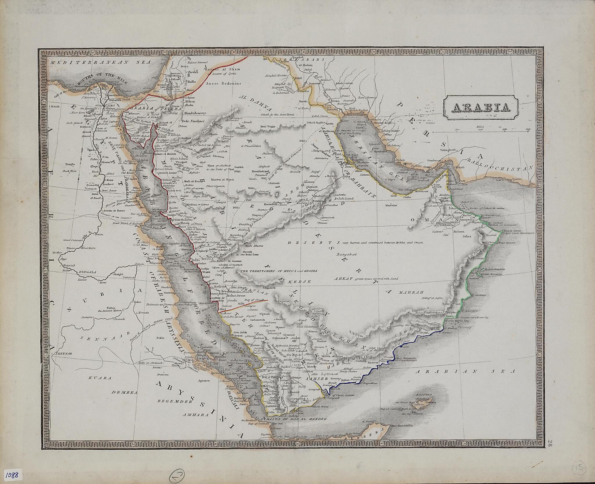This old map of Arabia from 1860 was created by  in 1860