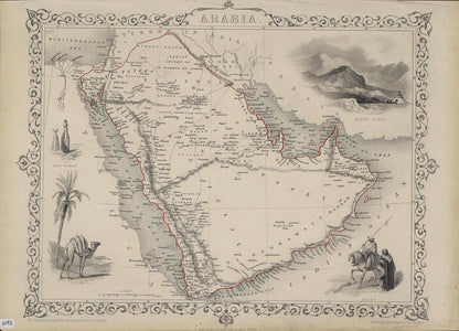 Arabia 1850 by Relic Map Company