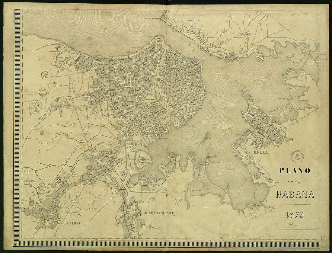 This old map of Map of Havana. (Plano De La Habana) from 1875 was created by Estéban Pichardo Y Tapia in 1875