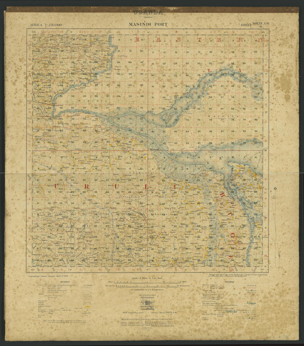 Masindi Port, Uganda, East Africa. (Masindi Port: Uganda, East Africa 1: 250,000) 1911 by Relic Map Company
