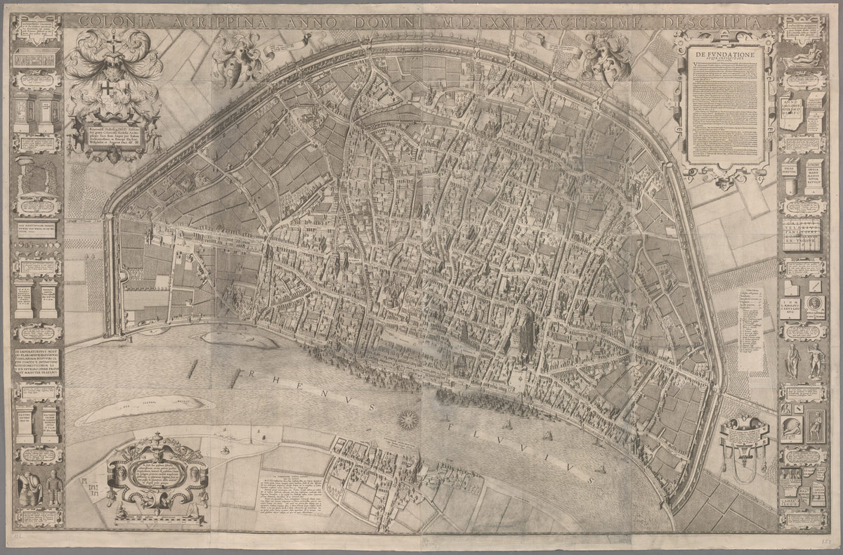 Colonia Agrippina Anno Domini MDLXXI Exactissime Descripta in 1571 by Relic Map Company