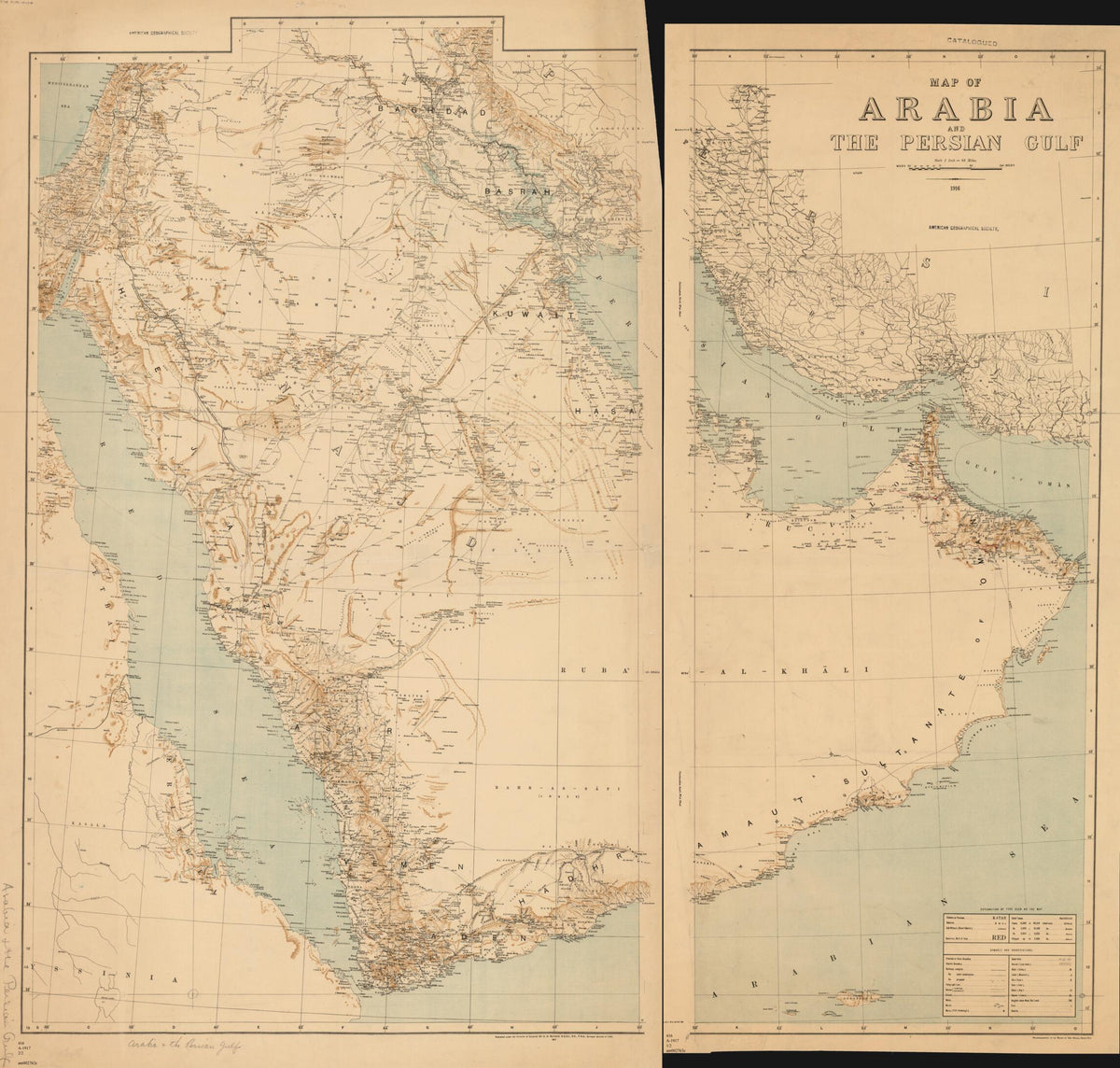 Map of Arabia and the Persian Gulf 1917 by Relic Map Company