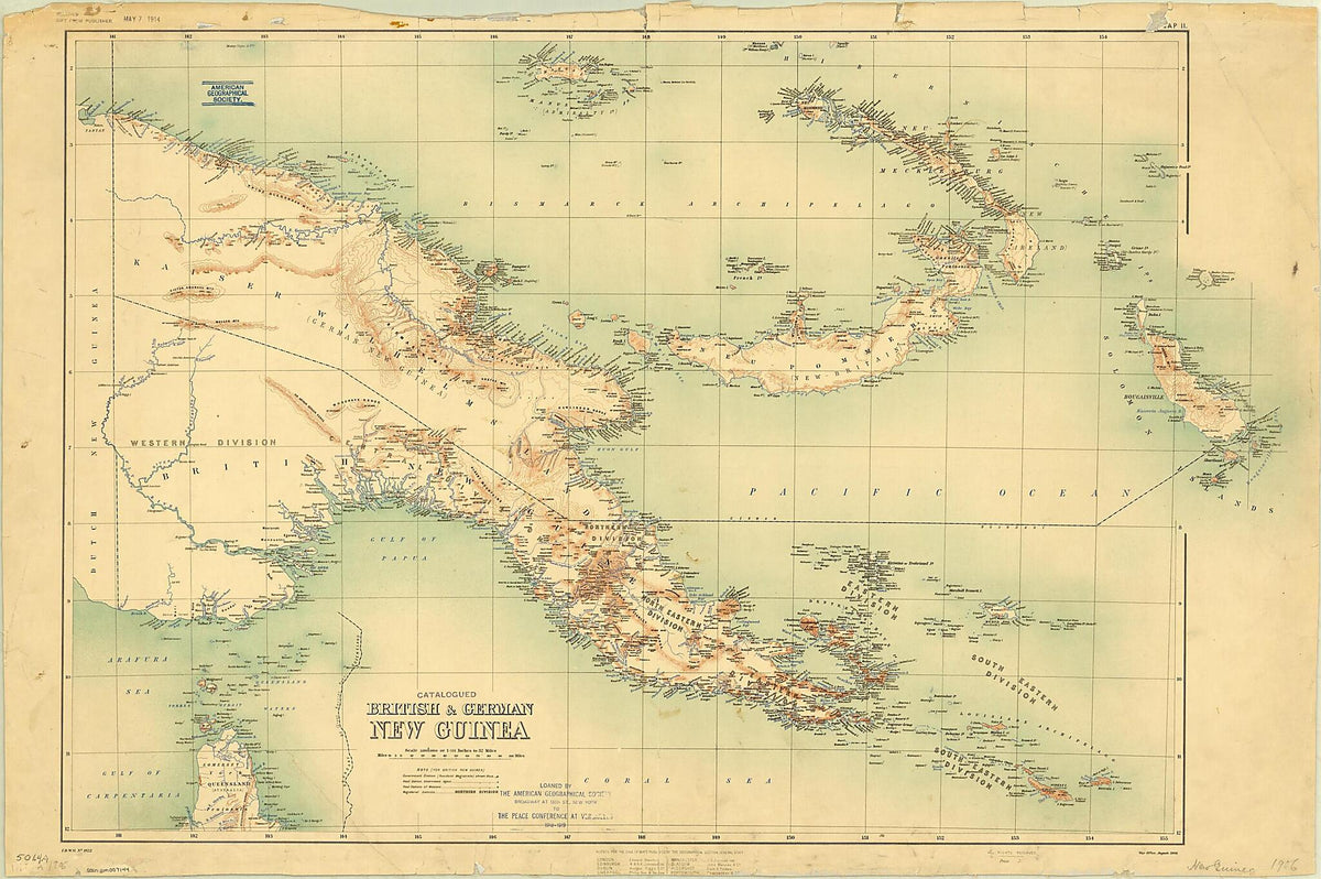 British and German New Guinea. (British &amp; German New Guinea) 1906 by Relic Map Company