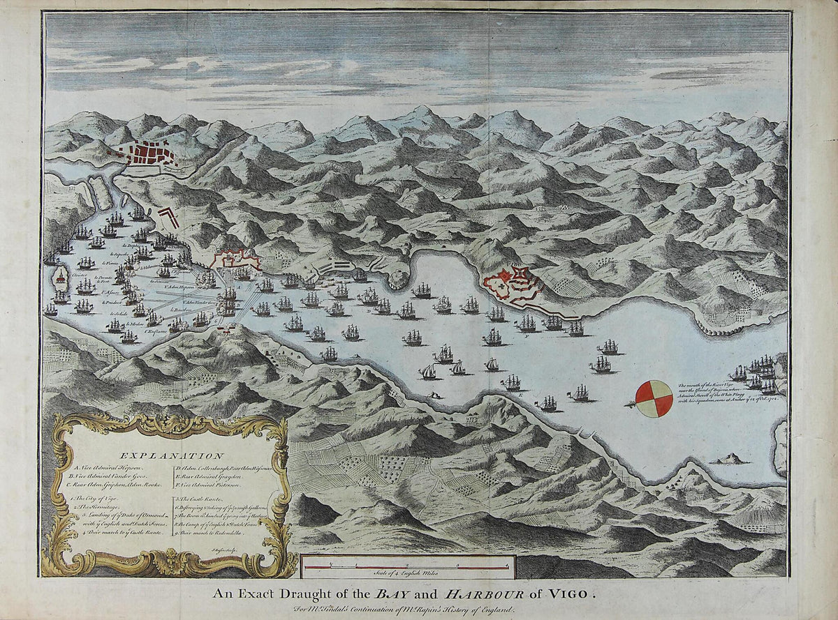 An Exact Draught of the Bay and Harbour of Vigo 1759 by Relic Map Company