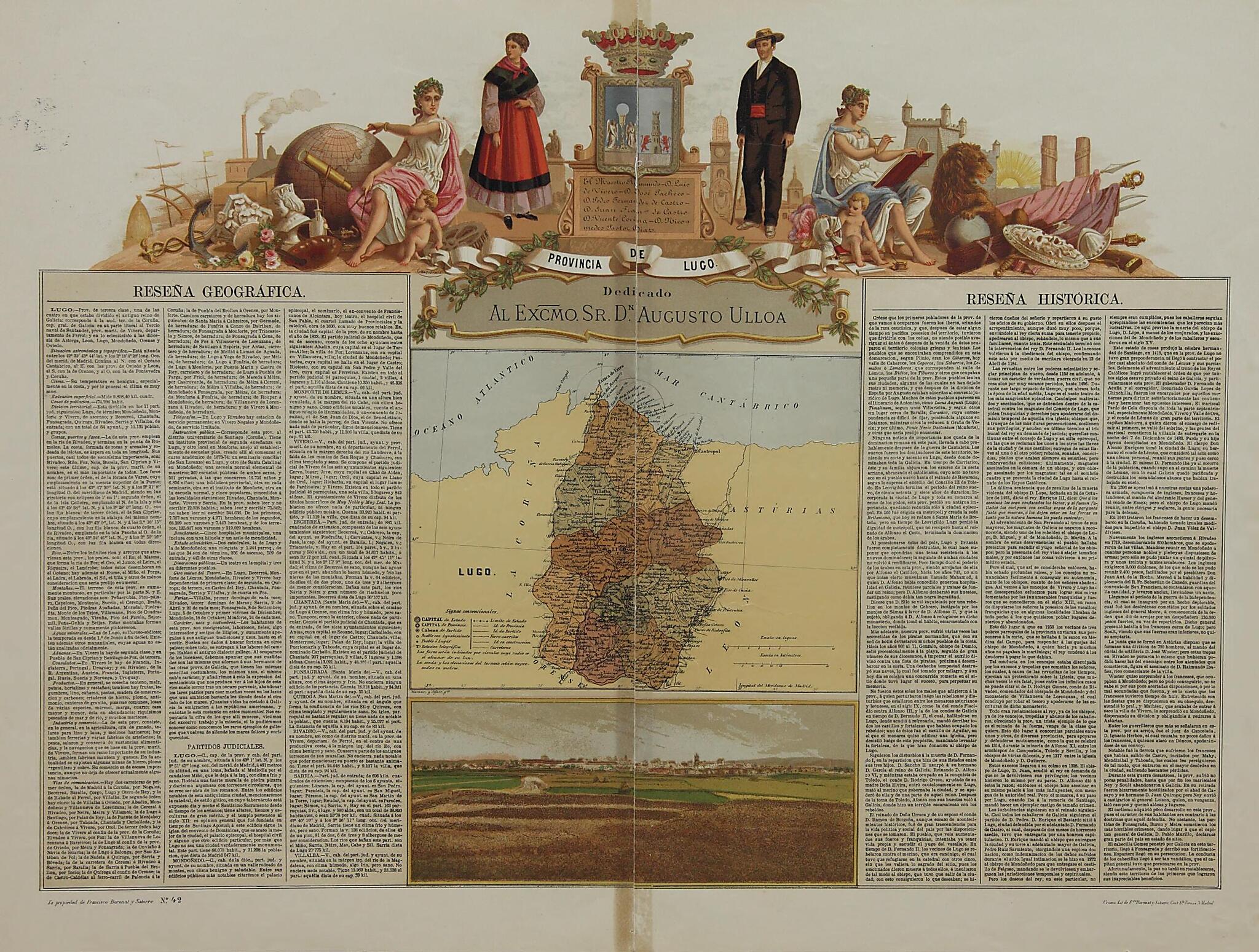 Province of Lugo. (Provincia De Lugo) 1870 by Relic Map Company