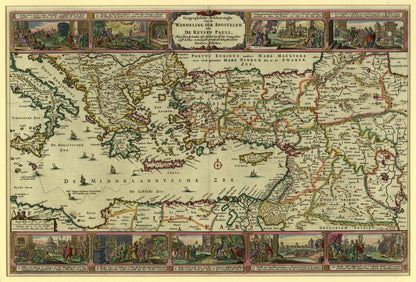 Geographic Description of the Travels of the Apostles and the Journeys of Paul, Together With the Countries and Empires Where They First Preached the Gospel. (Geographische Beschryvinghe Van De Wandeling Der Apostelen Ende De Reysen Pauli, Mitsgaders ... by Relic Map Company