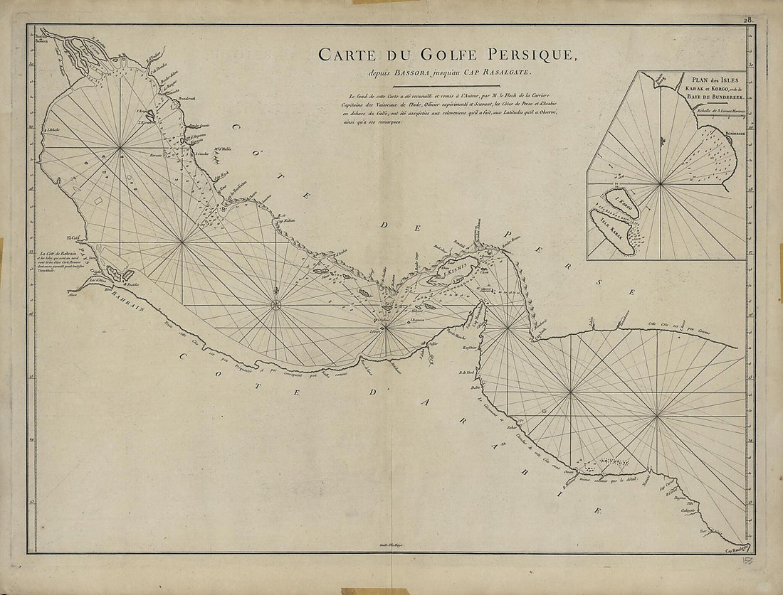 This old map of Hadd. (Carte Du Golfe Persique: Depuis Bassora Jusqu&