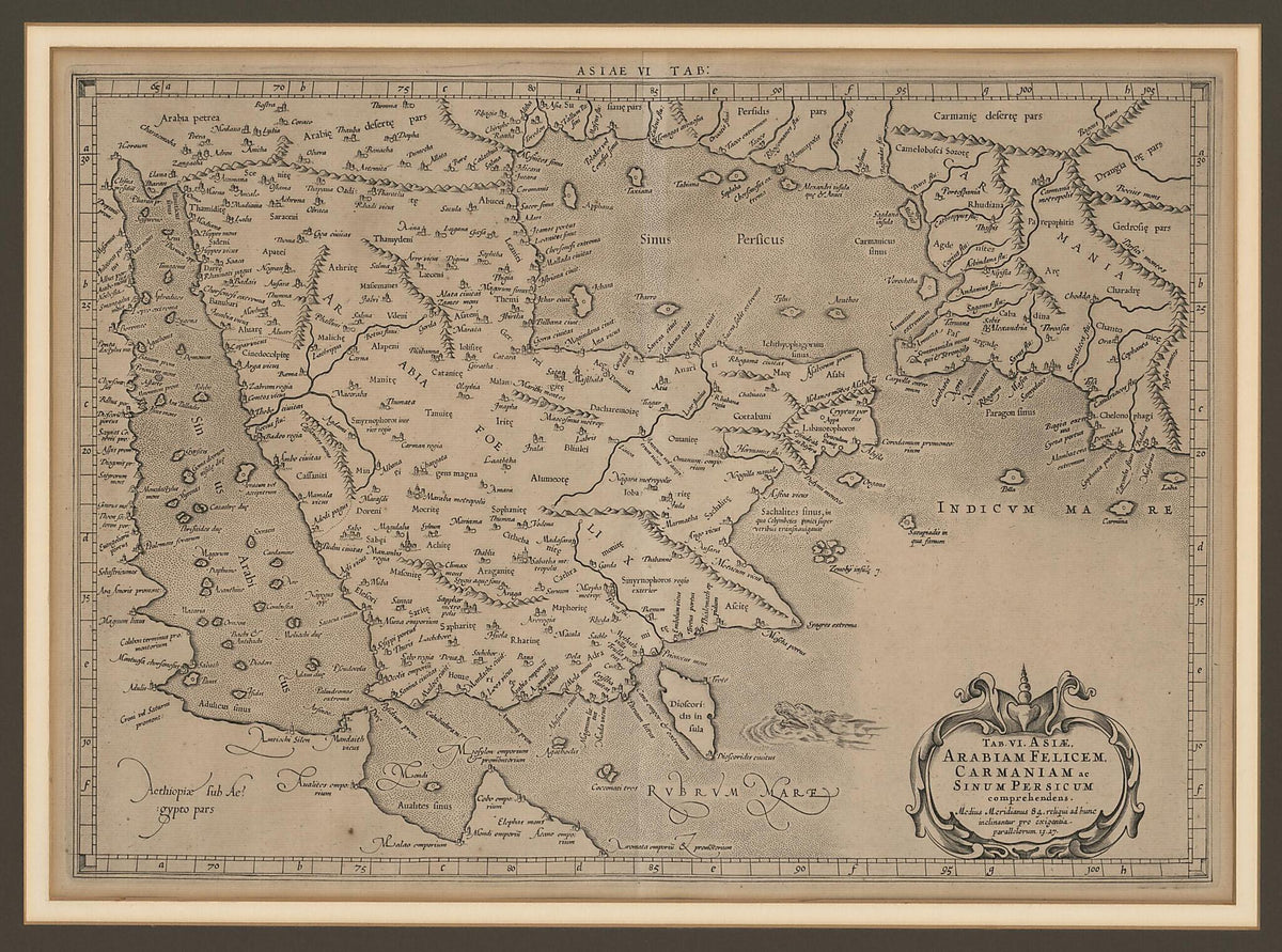 Sixth Map of Asia, Including Arabia Felix, Carmania, and the Arabian Gulf. (Tab. VI : Asiæ, Arabiam Felicem, Carmaniam Ac Sinum Persicum) 1578 by Relic Map Company