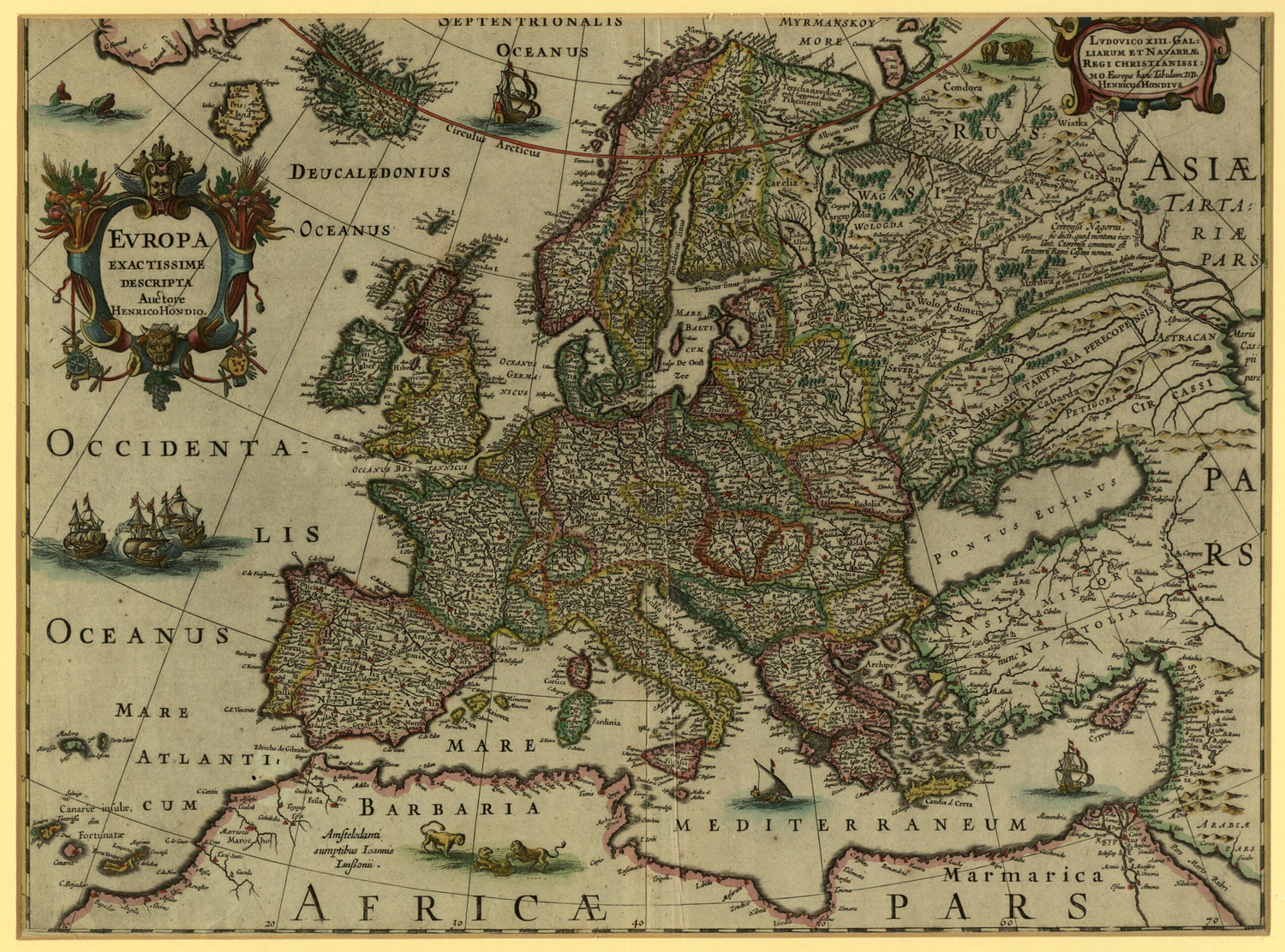 Europe, Very Precisely Represented. (Europa Exactissime Descripta) 1620 by Relic Map Company