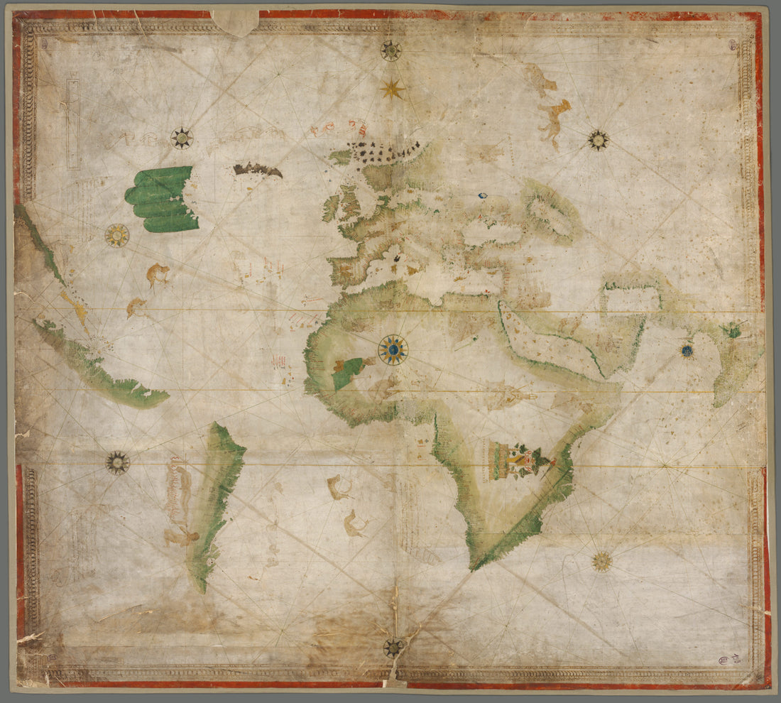 This old map of Portolan Chart from 1502 was created by  in 1502