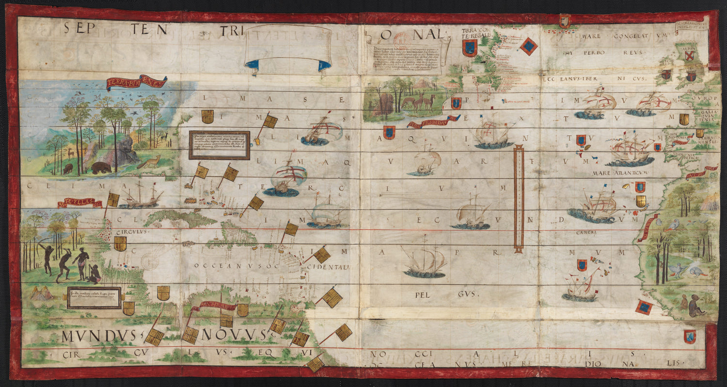 Nautical Atlas of the World, Folio 6 Recto, North Atlantic Ocean from ...