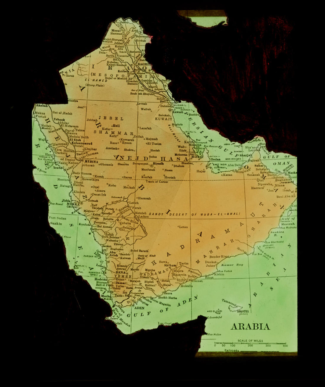 This old map of Map of the Arabian Peninsula from 1915 was created by  in 1915